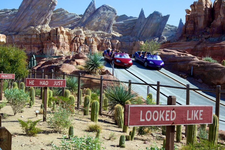 Radiator Springs ride in the new Cars Land. © Mike Wong