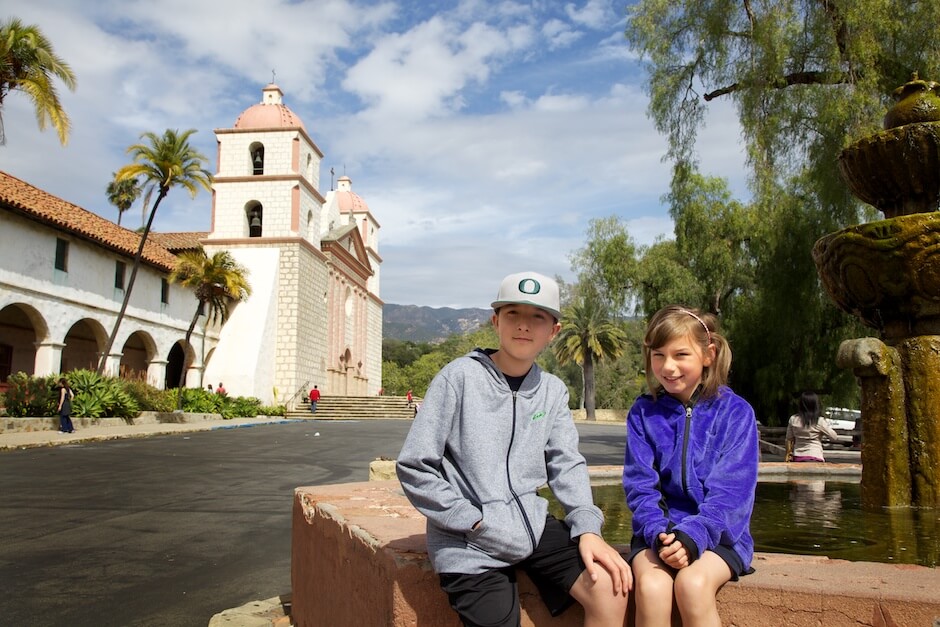 The kids at the Santa Barbara Mission. © Mike Wong