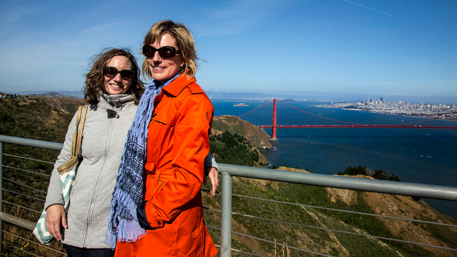 Chris and Melanie at the Marin Headlands.